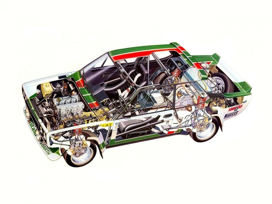 Схема Fiat Abarth 131 Rally Corsa 1976 года  (фото 18 из 22)